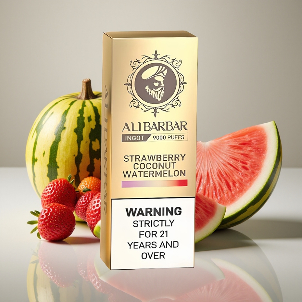 Alibarbar Ingot 9000 Puffs 22ml Strawberry Coconut Watermelon
