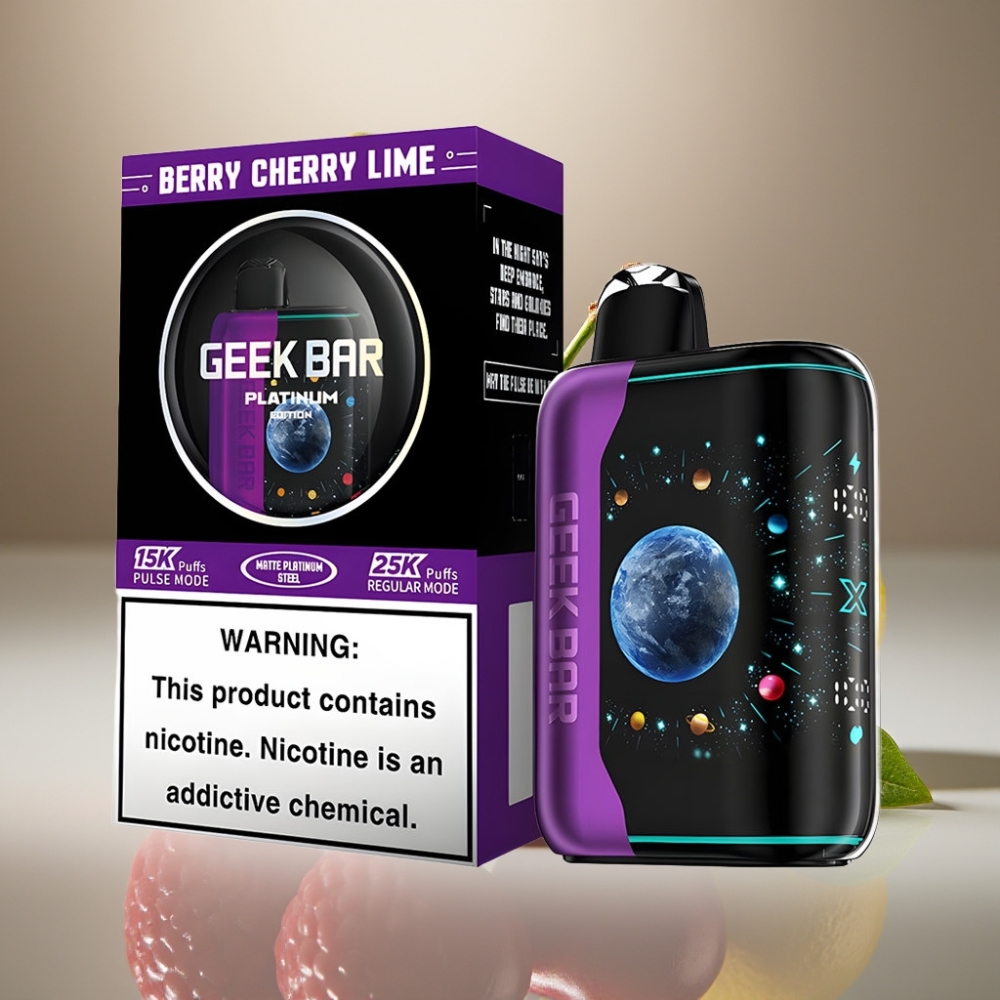 GEEK BAR Platinum 25000 Puffs Dual Mesh Coil Berry Cherry Lime