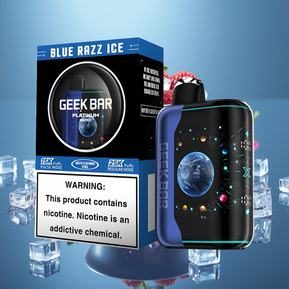GEEK BAR Platinum Edition 25000 Puffs Dual Mesh Coil Blue Razz Ice