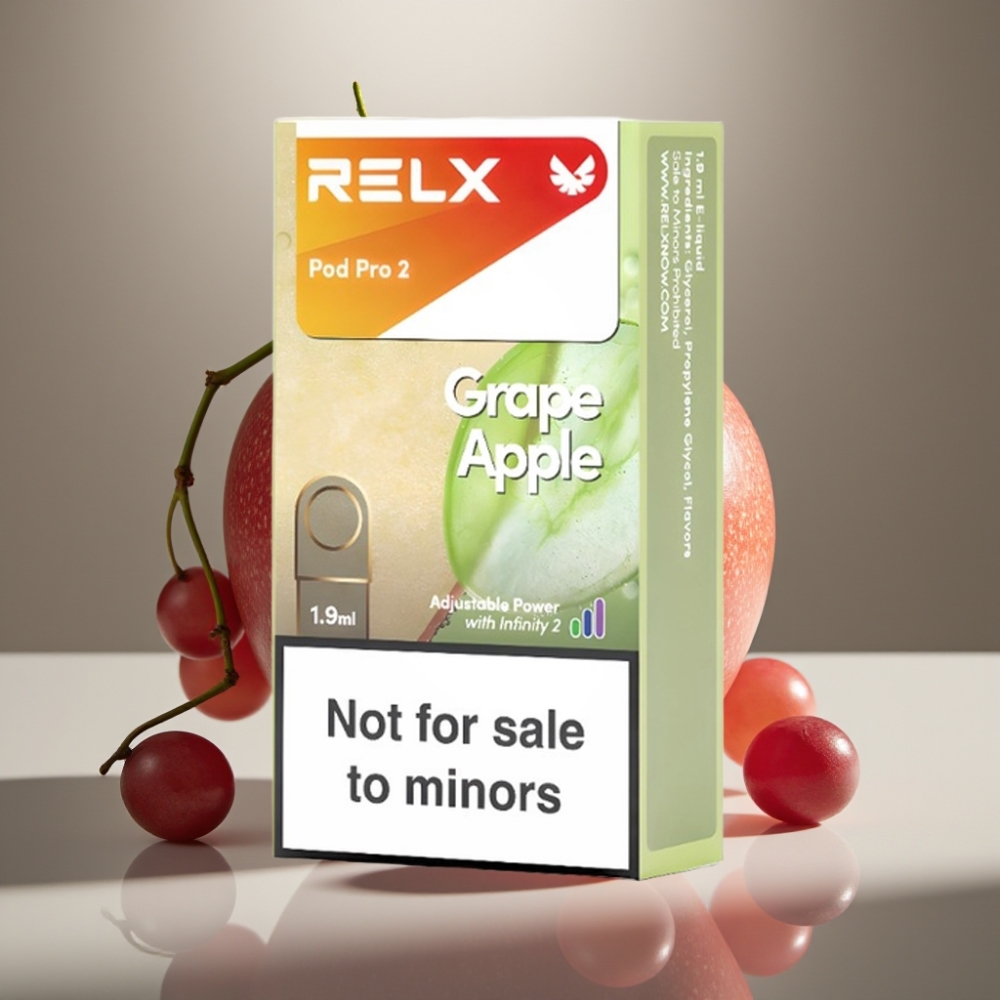 RELX Pod Pro 2 0 Grape Apple 600 Puffs 3 Voltage Modes