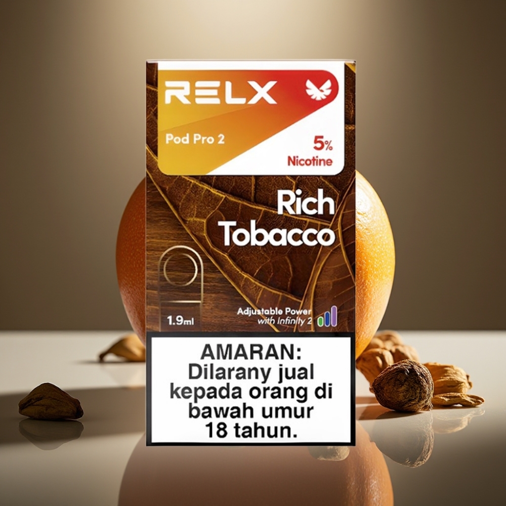 RELX Pod Pro 2 600 Puffs 5 Rich Tobacco Boost Mode