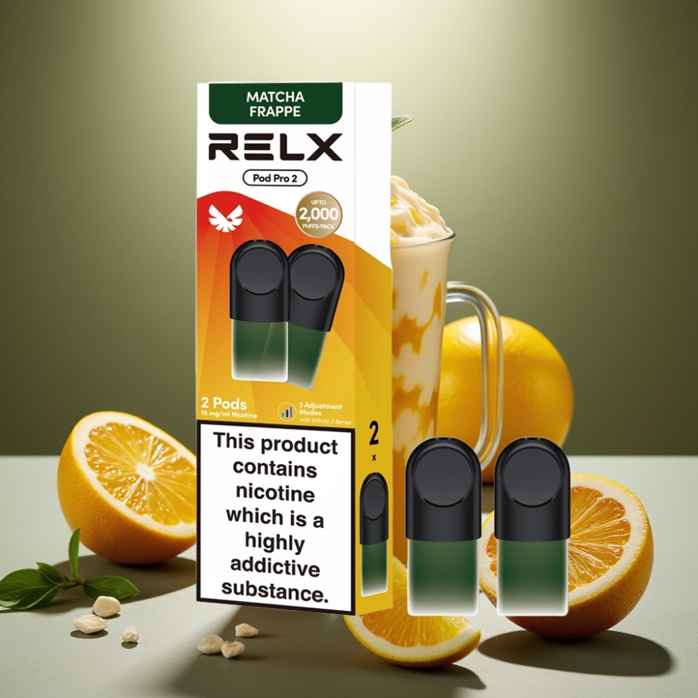 RELX Pod Pro 2 Matcha Frappe Tea 600 Puffs 18 Nicotine