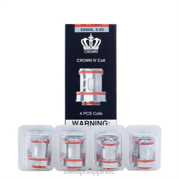 UWELL CROWN 4 REPLACEMENT COILS (4-PACK) UWELL Quezon - H4FB182 Dual Coil 02ohm