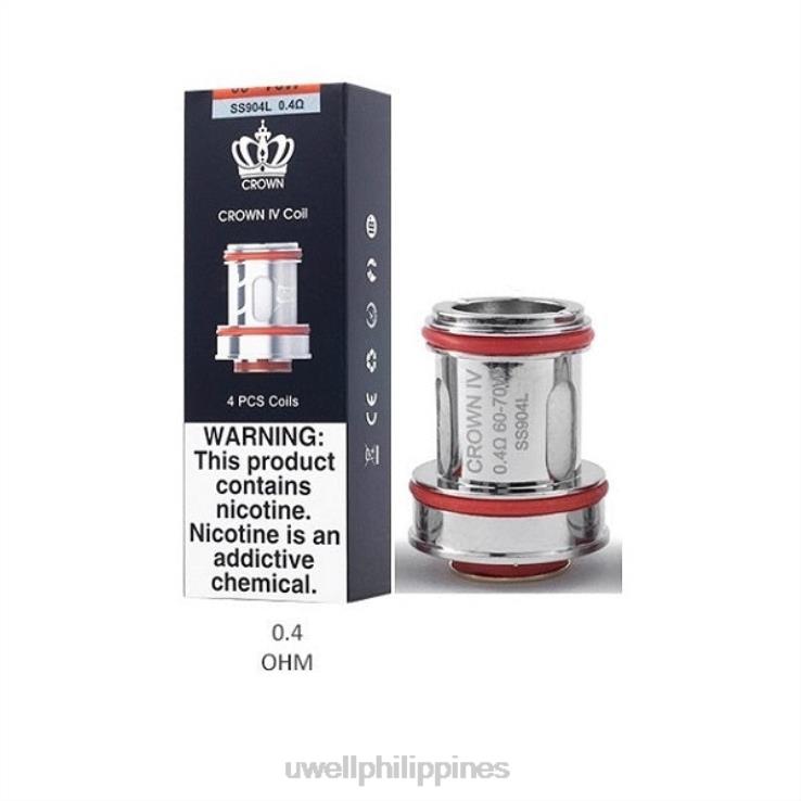 UWELL CROWN 4 REPLACEMENT COILS (4-PACK) UWELL vape price - H4FB183 Dual Coil 04ohm