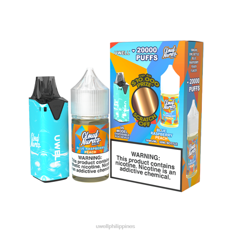 UWELL V6 DISPOSABLE DEVICE + DADDY\S VAPOR 30ML JUICE - COLLAB BUNDLE UWELL e cigarette - H4FB208 CLR Red/FLV Forbidden Berry 48mg