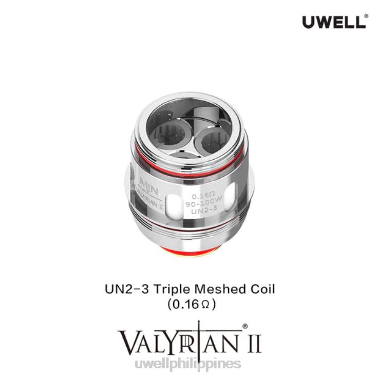 UWELL VALYRIAN 2 REPLACEMENT COILS (2-PACK) UWELL vape flavours - H4FB30 UN2-3 Triple Mesh 016ohm