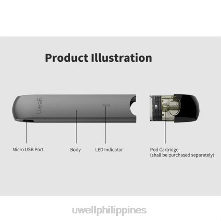 UWELL YEARN POD DEVICE (PODS NOT INCLUDED) UWELL vape disposable - H4FB254 Black