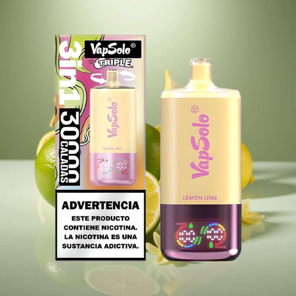 VapSolo Triple 30000 Puffs Lemon Lime Disposable Vape