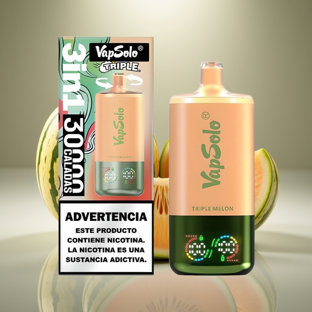 VapSolo Triple 30000 Puffs Triple Melon 40ml Type-C