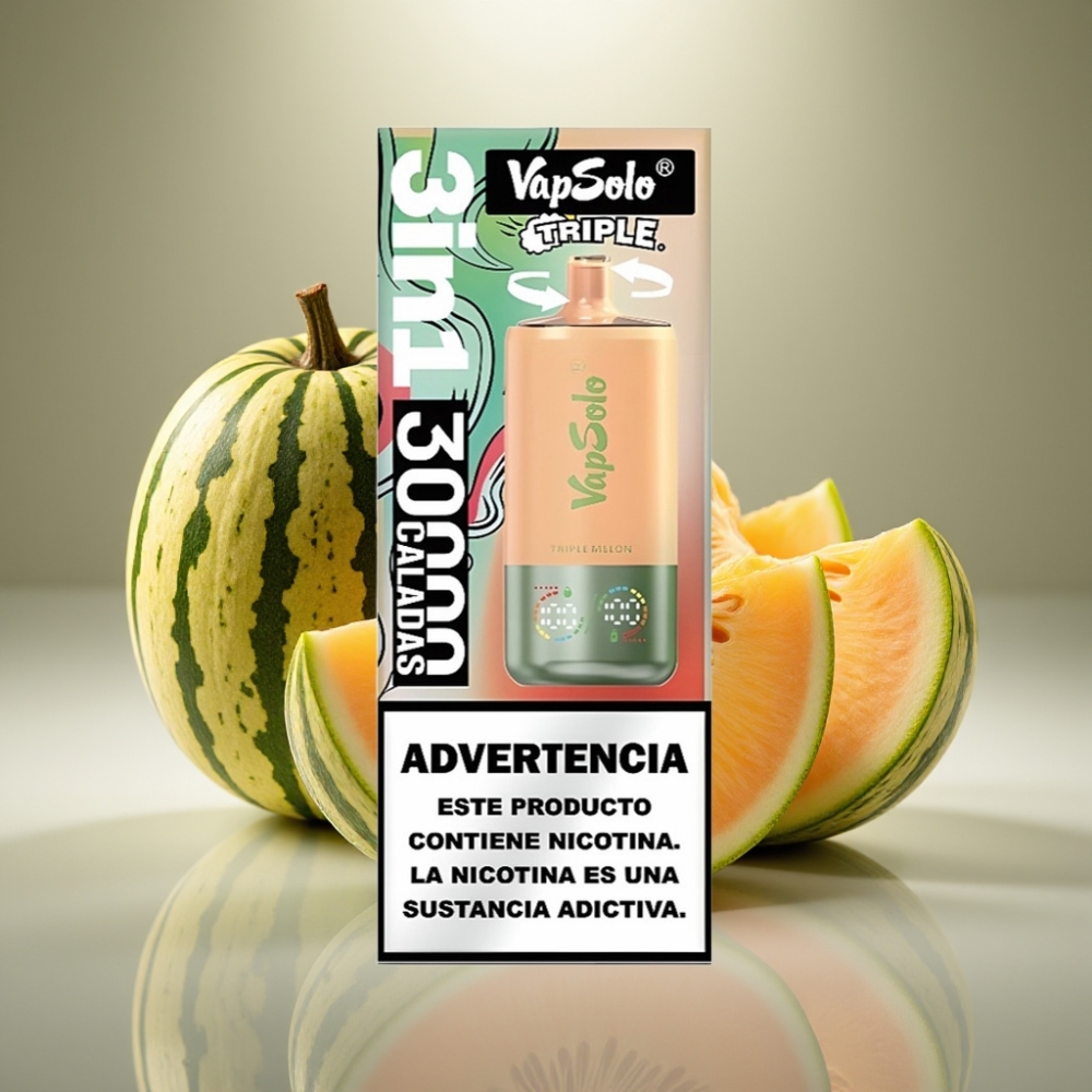 VapSolo Triple 30000 Puffs Triple Melon 40ml Type-C