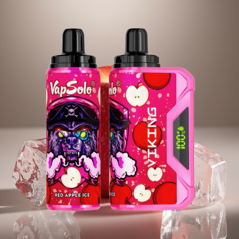 VapSolo VIKING 12000 Puffs 22ml Red Apple Ice Disposable Vape