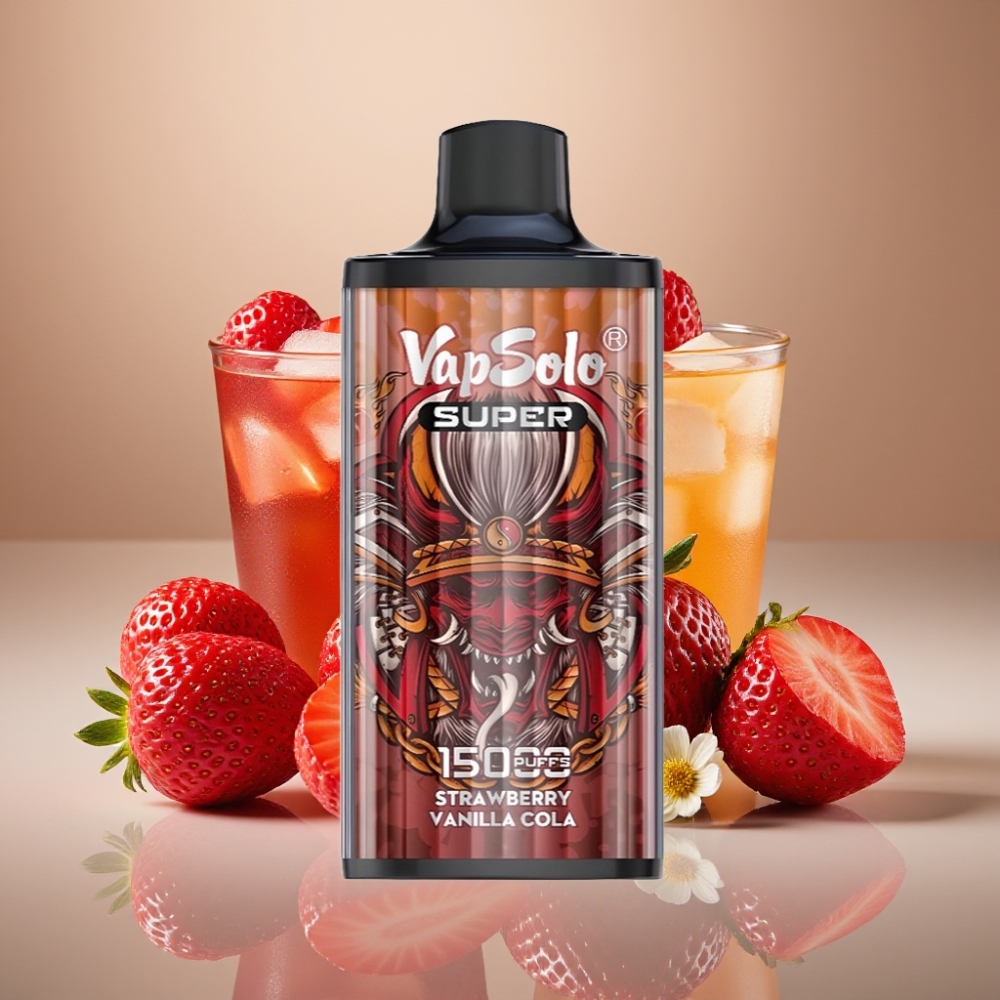 Vapsolo Super 15000 Puffs Strawberry Vanilla Cola 40ml Type-C