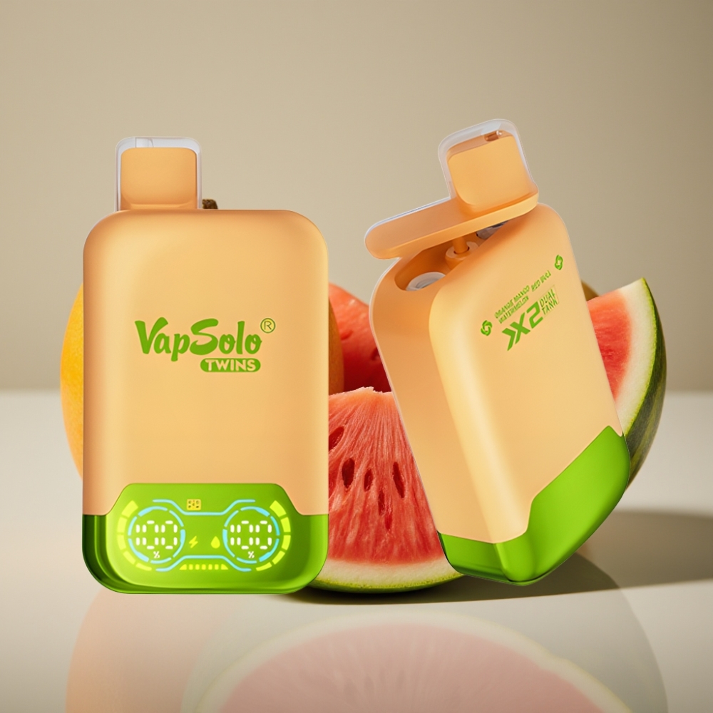 Vapsolo Twins 20000 Puffs Dual Tank Orange Mango Watermelon  Red Bull