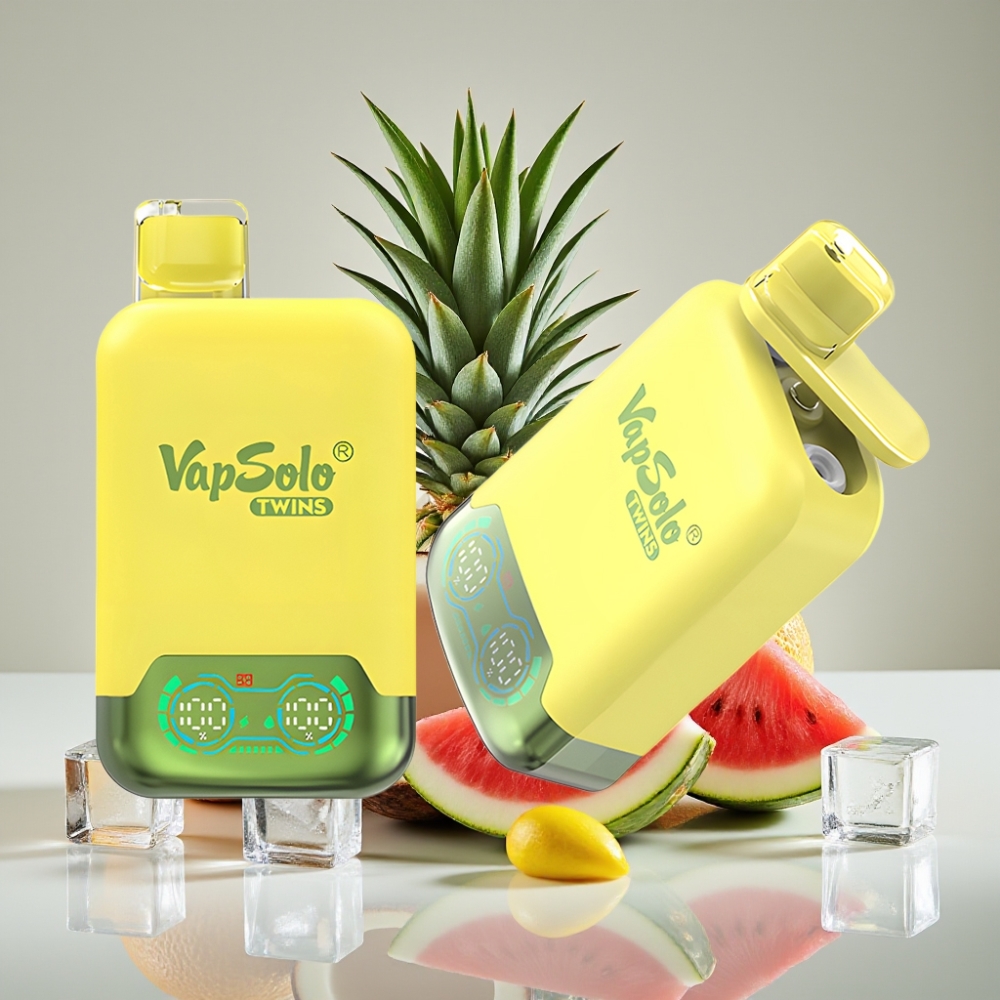 Vapsolo Twins 20000 Puffs Dual Tank Pineapple Coconut  Watermelon Ice