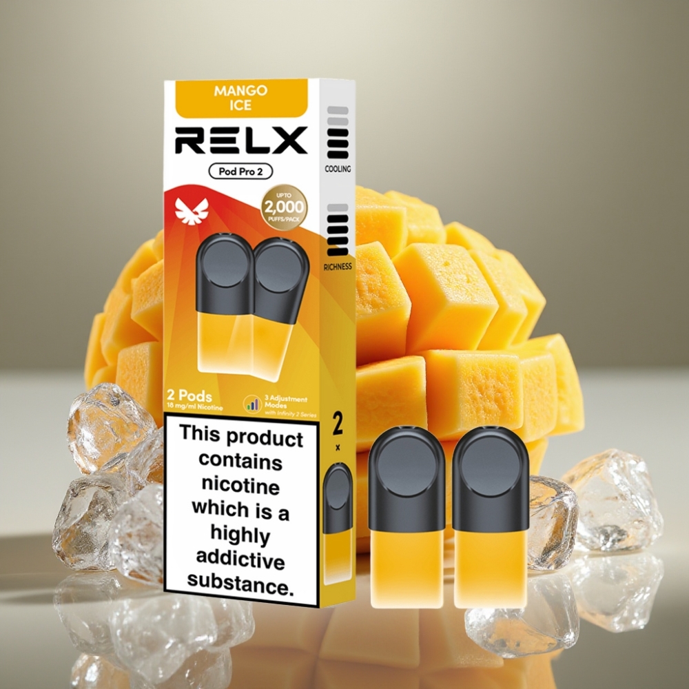 RELX Pod Pro 2 600 Puffs 1.8% Mango Ice