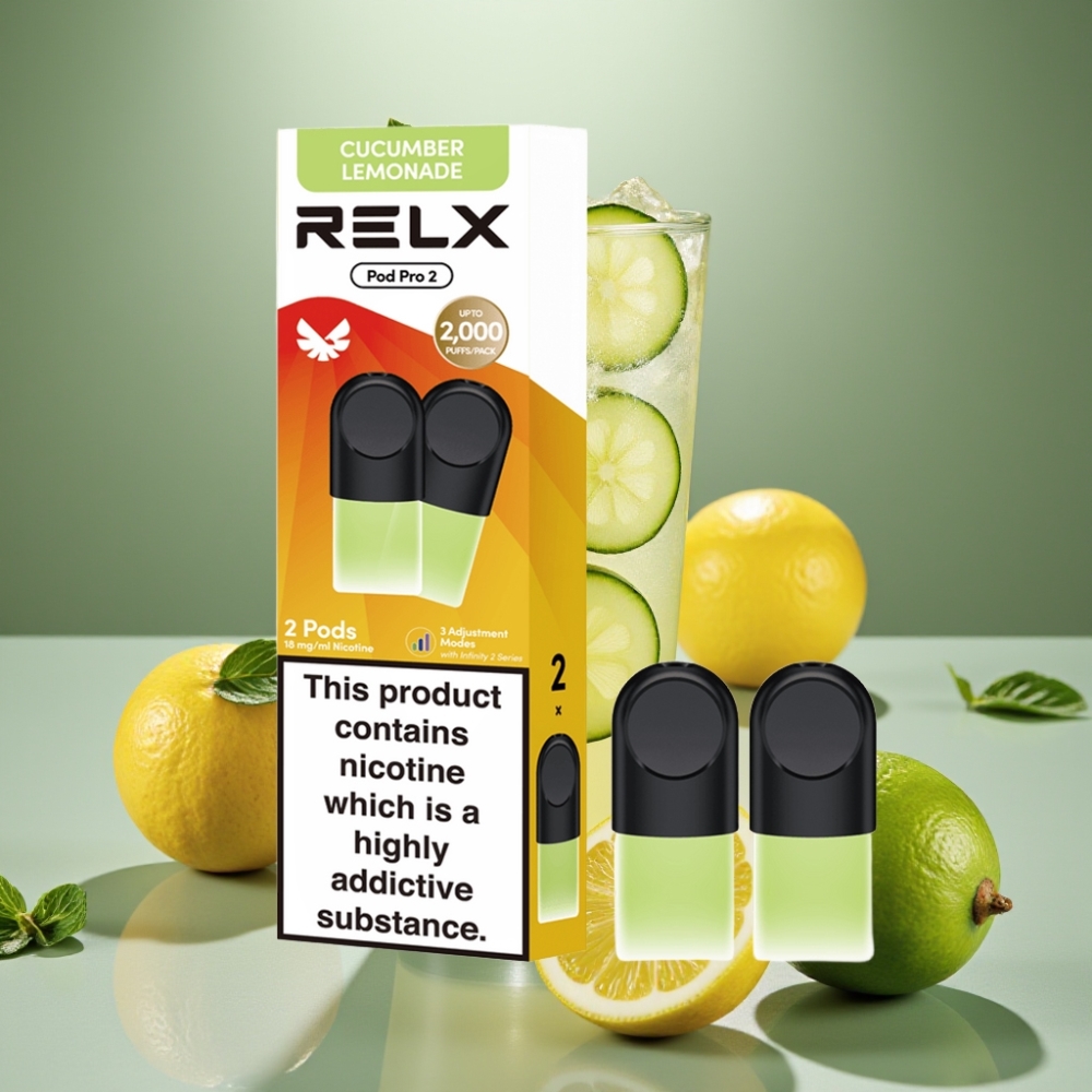RELX Pod Pro 2 Cucumber Lemonade 600 Puffs 1.8% Nicotine