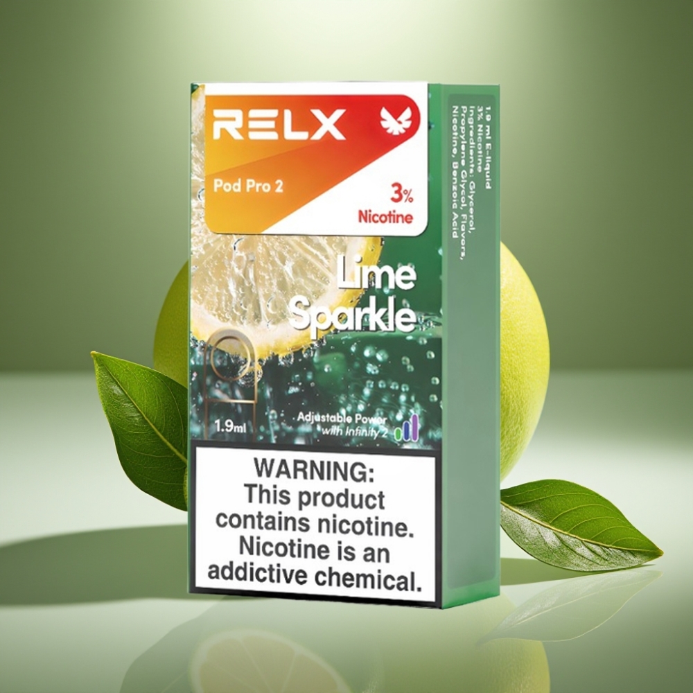 RELX Pod Pro 2 Lime Sparkle 600 Puffs 3% Nicotine