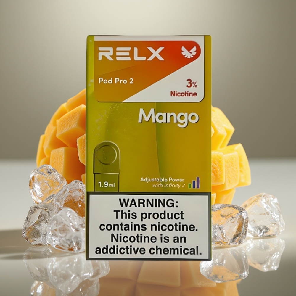 RELX Pod Pro 2 Mango Ice 600 Puffs 3% Nicotine