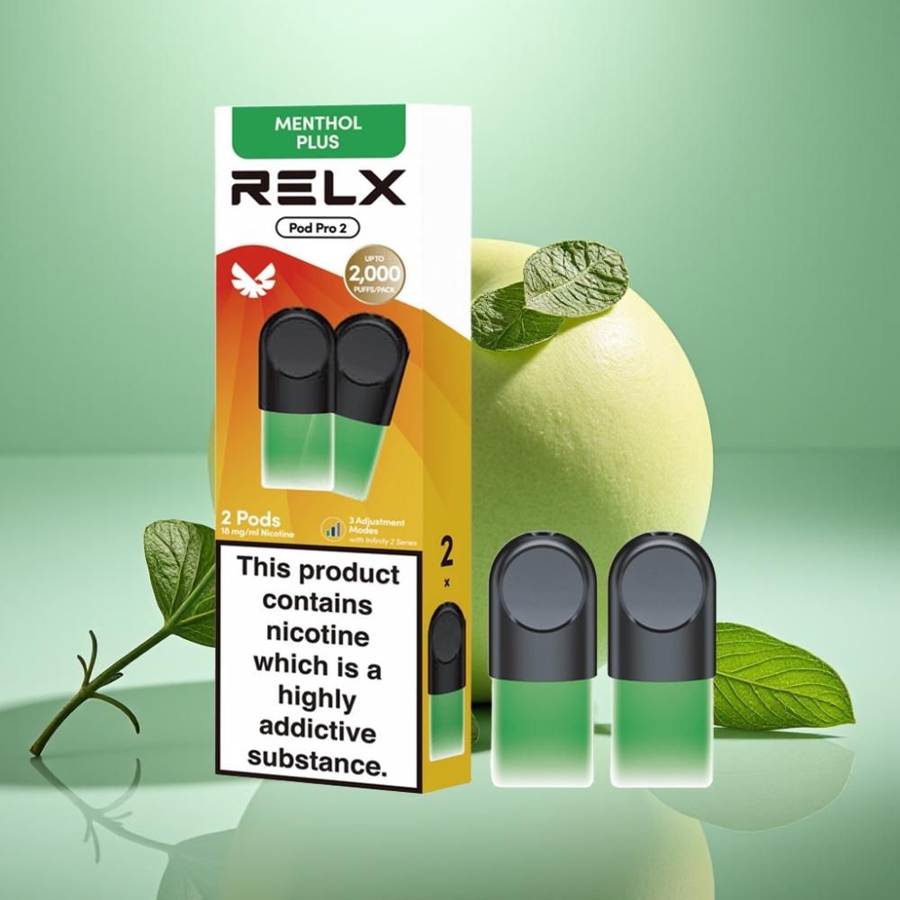RELX Pod Pro 2 Mint-Menthol Plus 600 Puffs 1.8% Nicotine