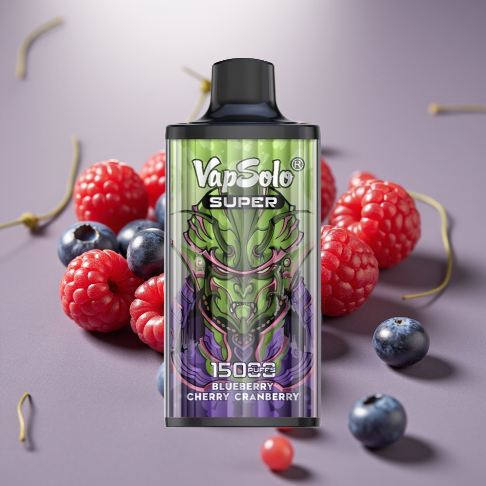 Vapsolo Super 15000 Puffs Blueberry Cherry Cranberry 50mg/ml Type-C