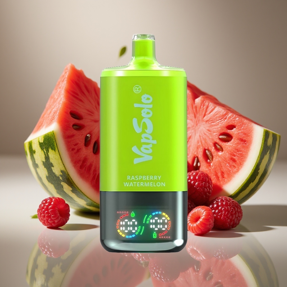 VapSolo Triple 30000 Puffs Raspberry Watermelon 3 Oil Tanks Type-C