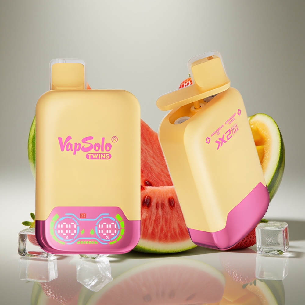 Vapsolo Twins 20000 Puffs Dual Tank Watermelon Ice & Strawberry Mango