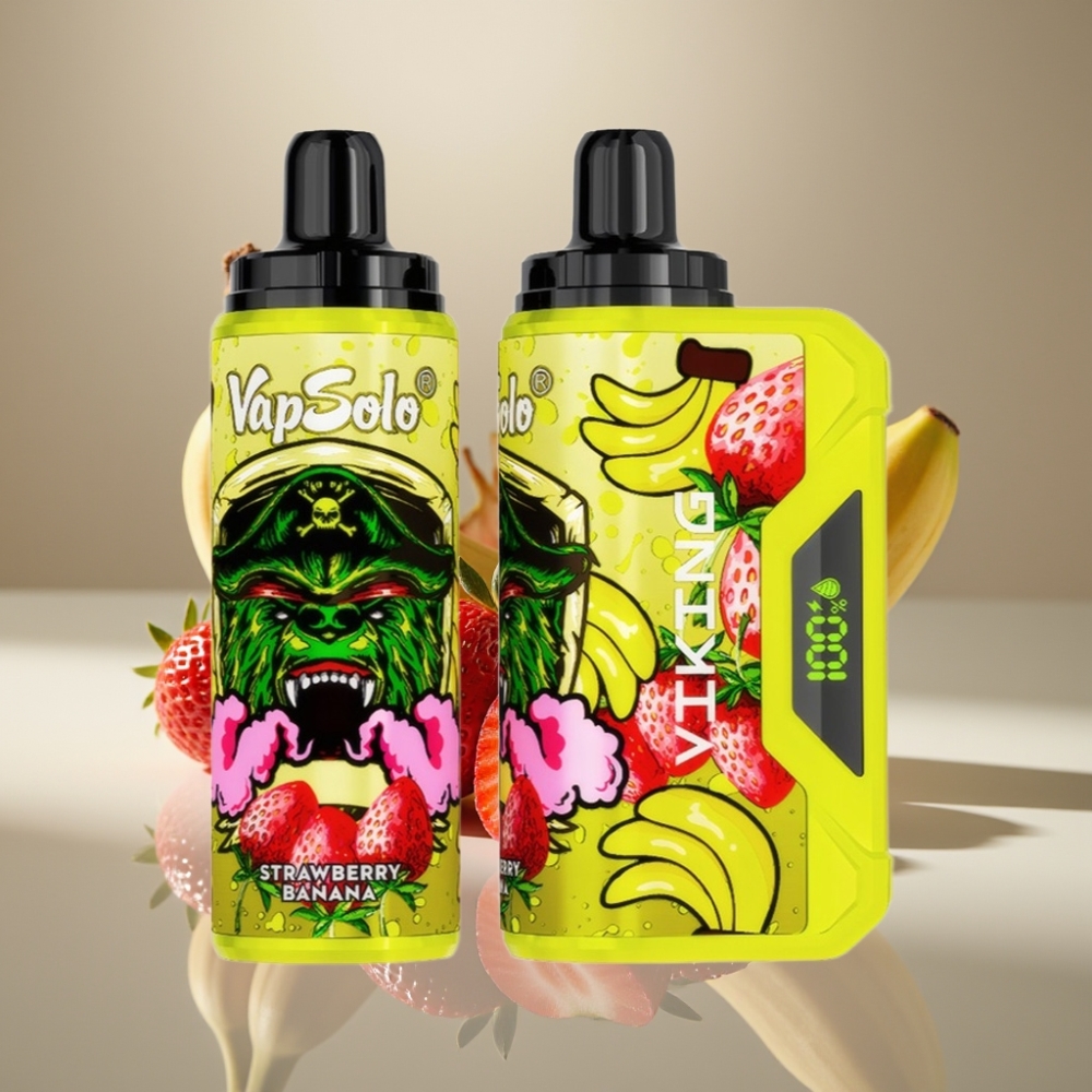 VapSolo VIKING 12000 Puffs 22ml Strawberry Banana Disposable Vape